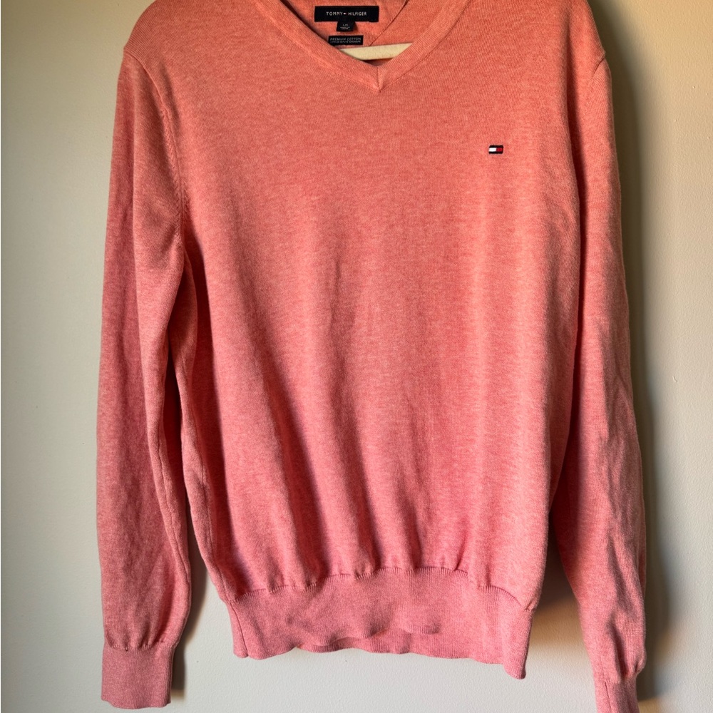 Tommy Hilfiger Men's Salmon Colored Sweater